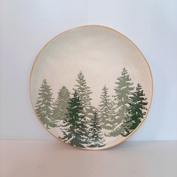 ***Eli + Ana Forest Woods 10.5"  Ceramic Dinner Plate Christmas Tree Holida… - Picture 3 of 13